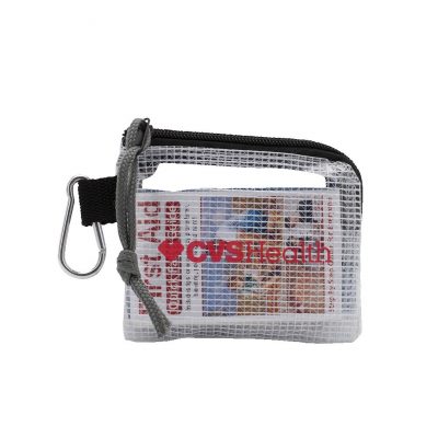 First Aid Kit In A Zippered Clear Nylon Bag