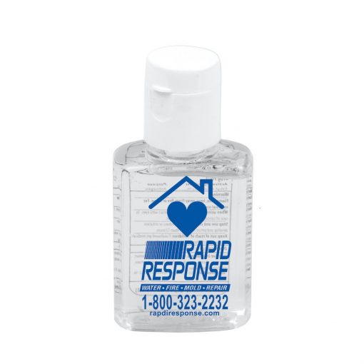 0.5 oz Compact Hand Sanitizer Antibacterial Gel in Flip-Top Squeeze Bottle (Spot Color Print)