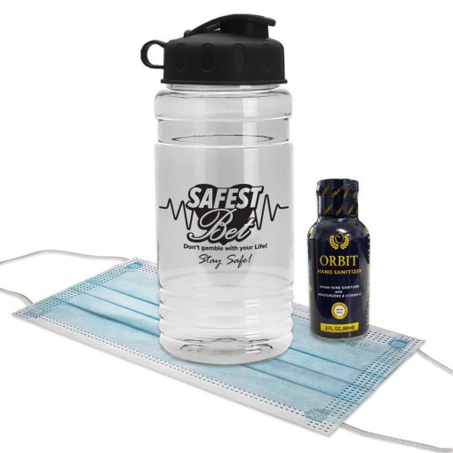 20 Oz. Sport Bottle With Hand Sanitizer And Mask-3