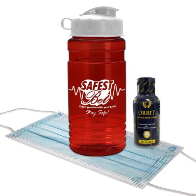 20 Oz. Sport Bottle With Hand Sanitizer And Mask-1