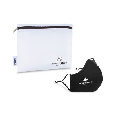 Reusable Face Mask and Storage Pouch Kit - Black-1