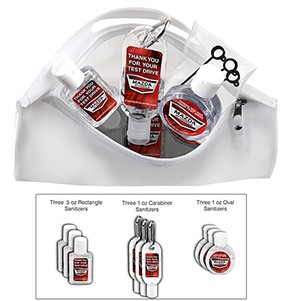 Multi-use 9 Piece sanitizer kit