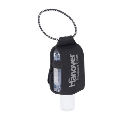 2 Oz. Hand Sanitizer with Portable Neoprene Holder - Black
