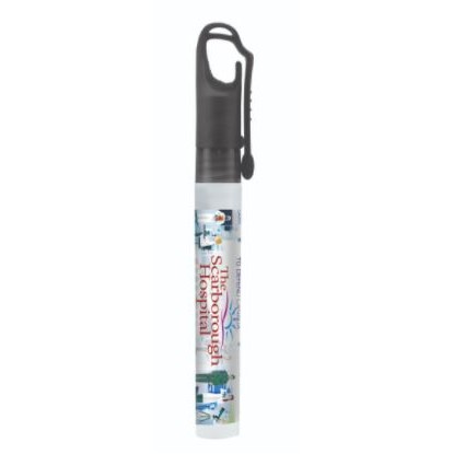 "SprayClip" 10 ml. Antibacterial Hand Sanitizer Spray Pump Bottle with Carabiner Clip Cap(PhotoImage-4
