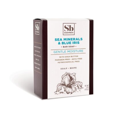 Soapbox® Sea Minerals & Blue Iris Gentle Moisture Bar Soap - Sea Minerals & Blue Iris