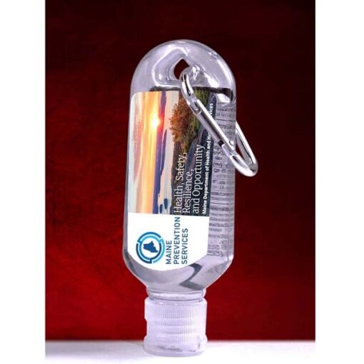 "SanGo L" 1.8 oz Hand Sanitizer Antibacterial Gel in Flip-Top Bottle with Carabiner