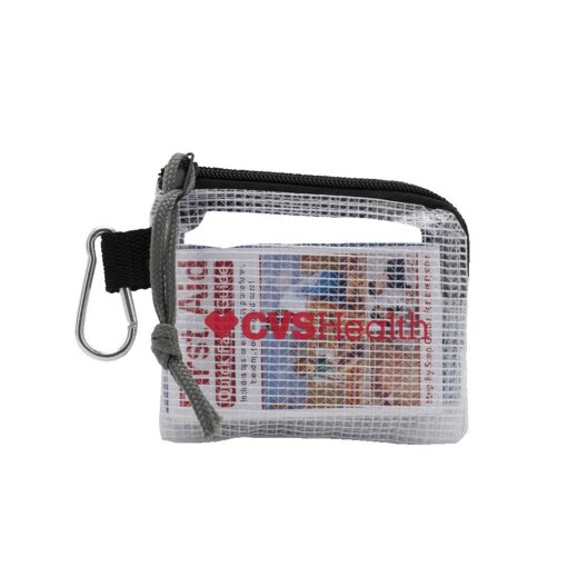 First Aid Kit In A Zippered Clear Nylon Bag-3