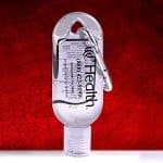 1.0 oz Hand Sanitizer Antibacterial Gel in Flip-Top Bottle with Carabiner - 1