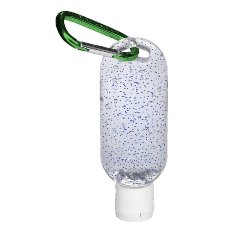 1.9 Oz. Moisture Bead Sanitizer W/ Carabiner Clip - 1