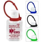 "Sanpal XL Connect SC" 2 oz Hand Sanitizer Antibacterial Gel with Colorful Silicone Carry Leash