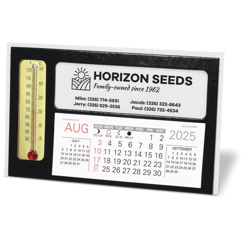 Window Premier Desk Calendar with Thermometer - 2