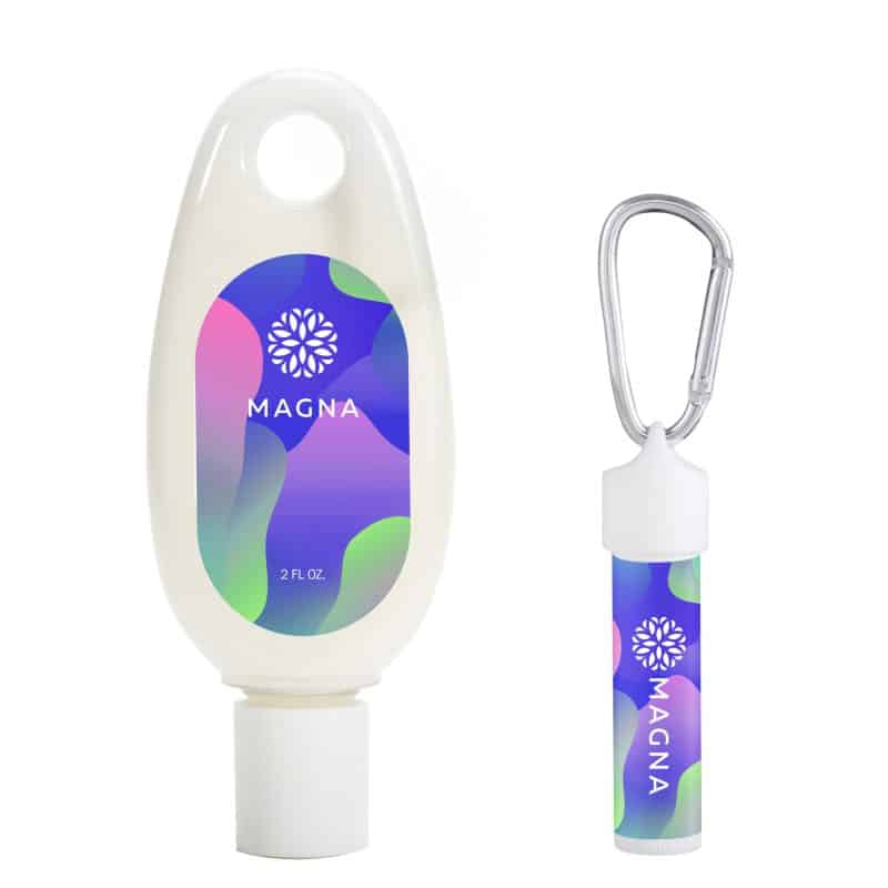 Hand & Body Lotion & Lip Moisturizer W/ SPF15 Carabiner Kit - 2
