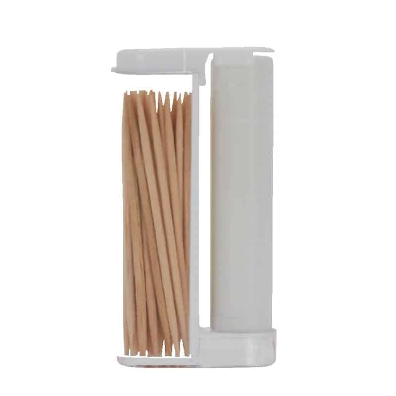 Wooden Toothpicks in a Rectangular Flip-Top Duo w/ SPF 15 Lip Balm - 1
