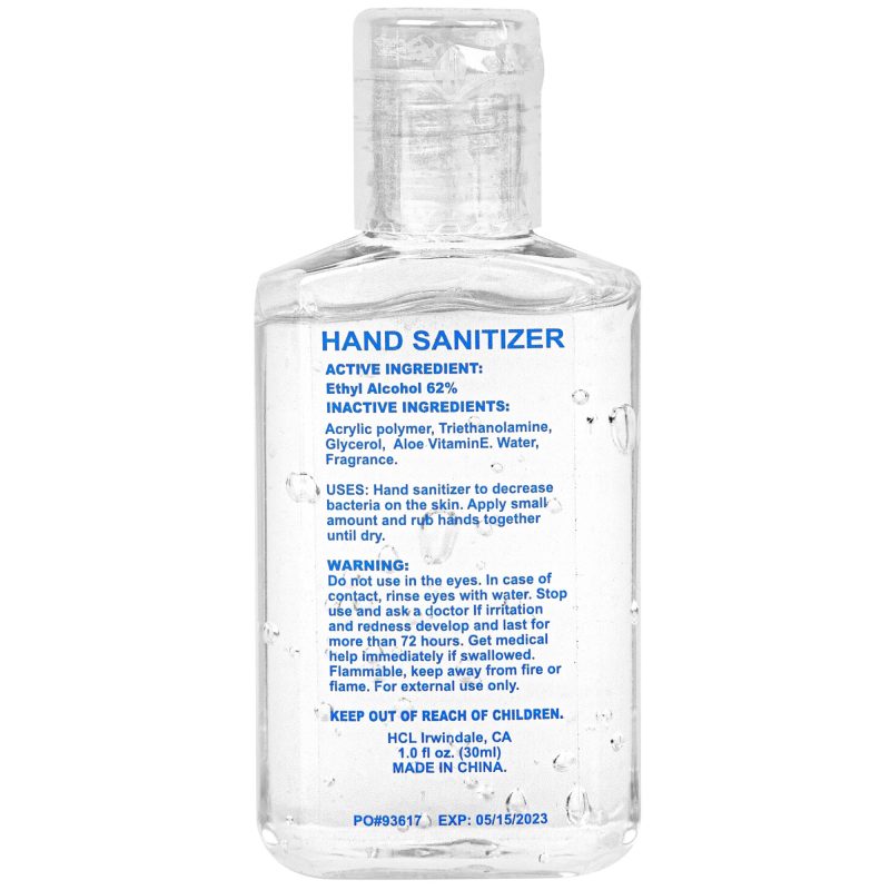 1 Oz. Hand Sanitizer Gel - 3
