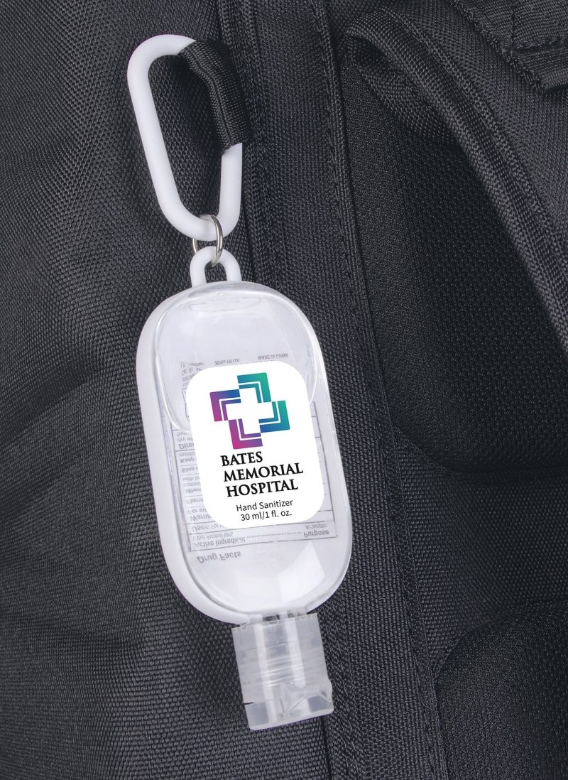 1 oz. Hand Sanitizer with Colorful Case and Carabiner - 6