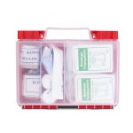 86 Piece OSHA Compliant First Aid Kit in Clear Hard Case - 1