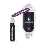 1.9 oz Clear Sanitizer with Carabiner attached to SPF 15 Lip Balm - 8