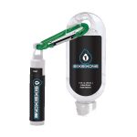 1.9 oz Clear Sanitizer with Carabiner attached to SPF 15 Lip Balm - 9