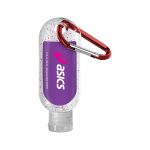 1.9 oz. Single Color Moisture Bead Sanitizer in Clear Bottle with Carabiner - 3