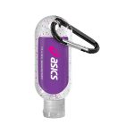 1.9 oz. Single Color Moisture Bead Sanitizer in Clear Bottle with Carabiner - 7