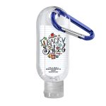 Clear Sanitizer in Clear Bottle with Carabiner - 1.9 oz. - 1