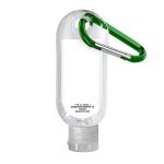 Clear Sanitizer in Clear Bottle with Carabiner - 1.9 oz. - 2