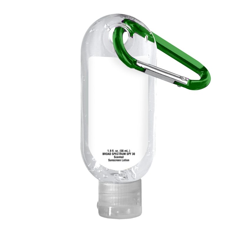 Clear Sanitizer in Clear Bottle with Carabiner - 1.9 oz. - 2