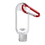 Clear Sanitizer in Clear Bottle with Carabiner - 1.9 oz. - 4