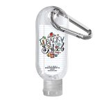 Clear Sanitizer in Clear Bottle with Carabiner - 1.9 oz. - 5