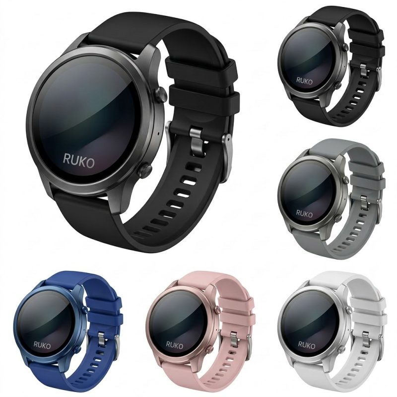 Round-Dial-Wireless-Pedometer-Smart-Watch-with-Heart-Rate-and-GPS-RK1108 Round Dial Wireless Pedometer Smart Watch with Heart Rate and GPS