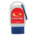 1 oz Color Cap Sanitizer with Carabiner - 6
