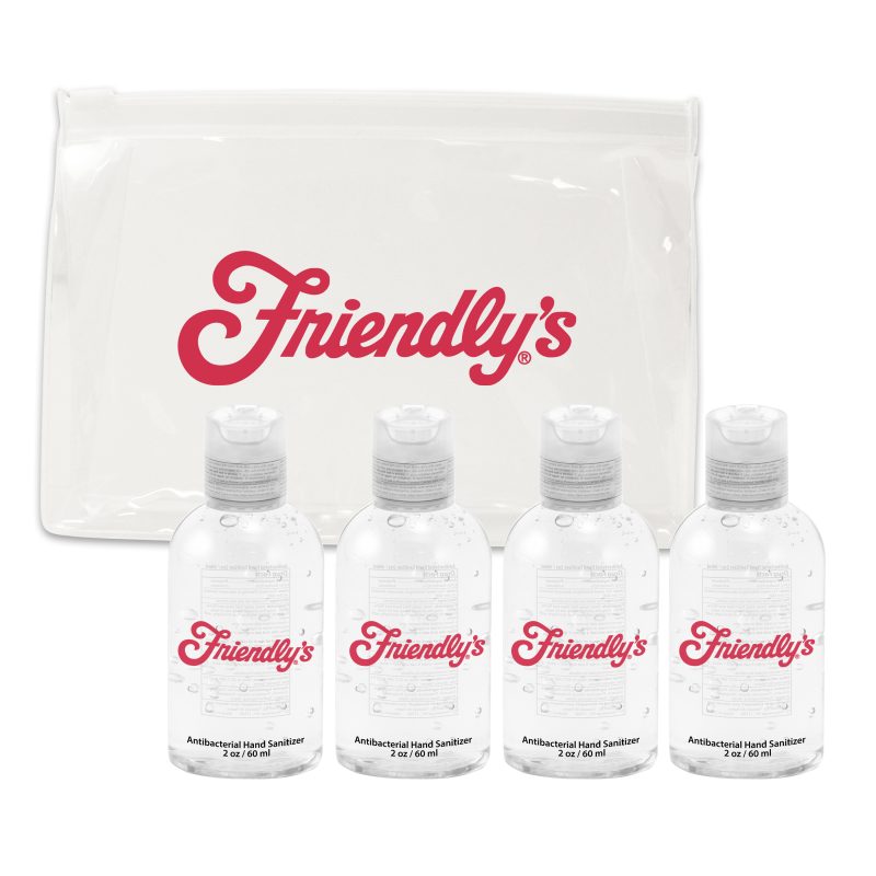 4 Pack of HS403 2 oz Sanitizer in EVA zip lock bag - 2