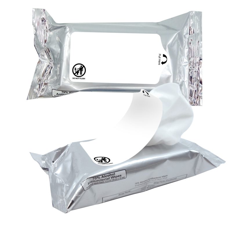 70% Alcohol Antibacterial Hand Sanitizer Wipes - 1