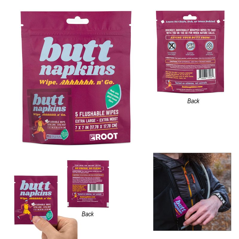Butt Napkins Flushable Wipes - 5