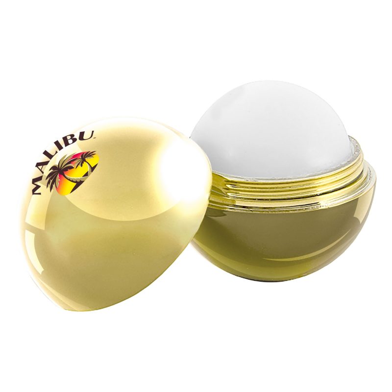Metallic Finish Round Lip Balm - 6