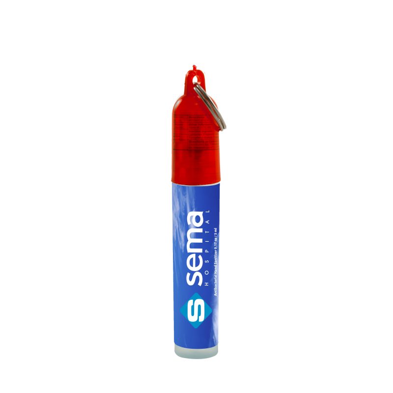 Mini Antibacterial Hand Sanitizer Pocket Spray w/Keychain - 1
