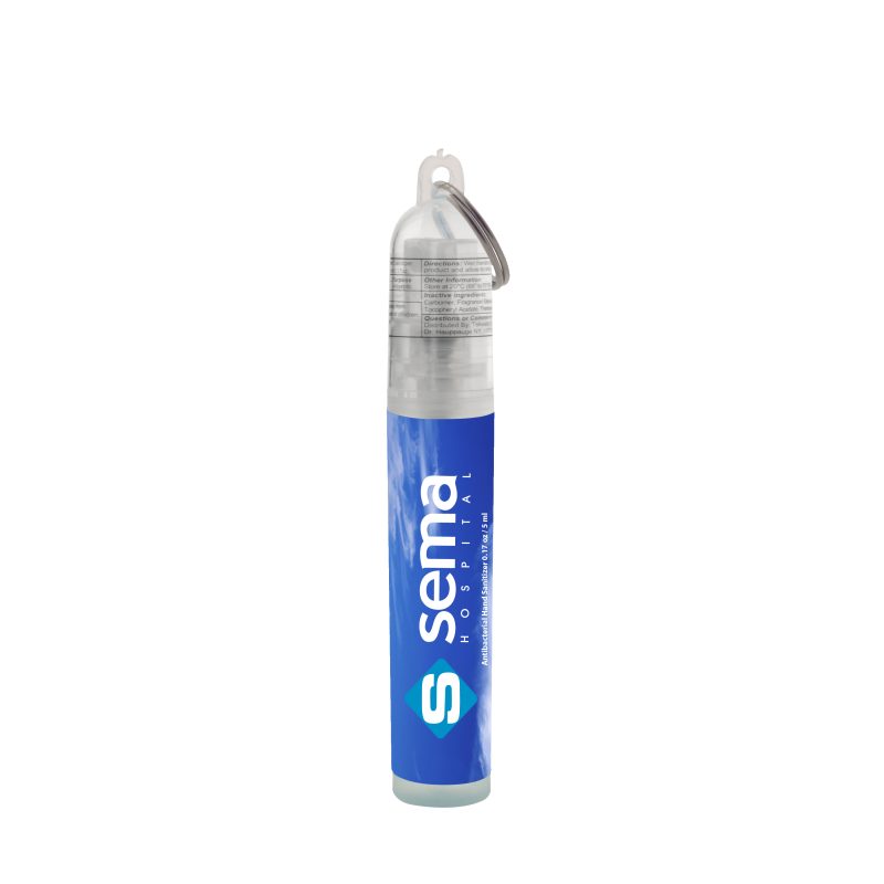 Mini Antibacterial Hand Sanitizer Pocket Spray w/Keychain - 4