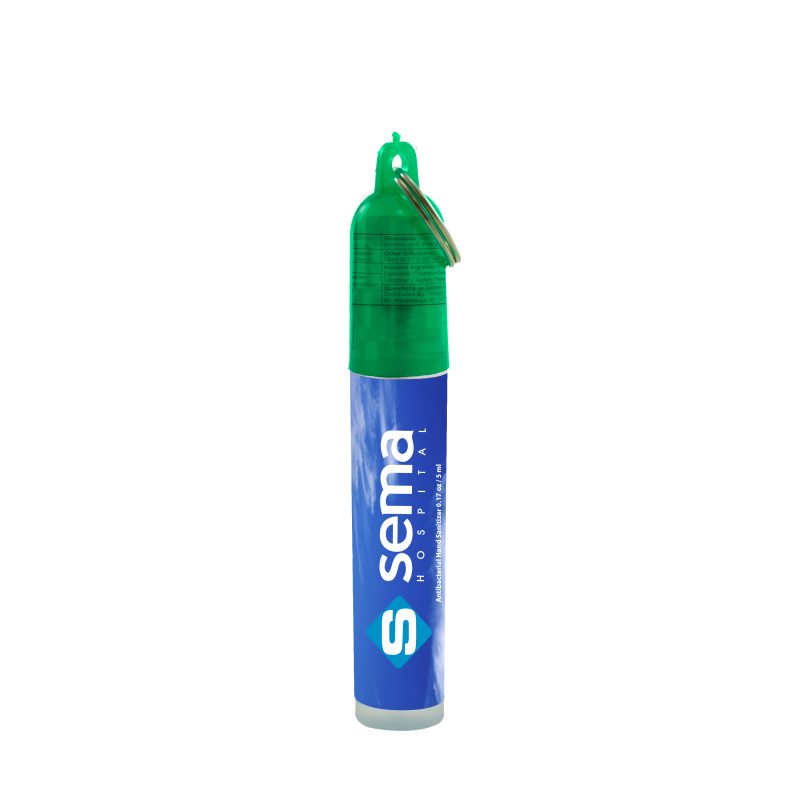 Mini Antibacterial Hand Sanitizer Pocket Spray w/Keychain - 5