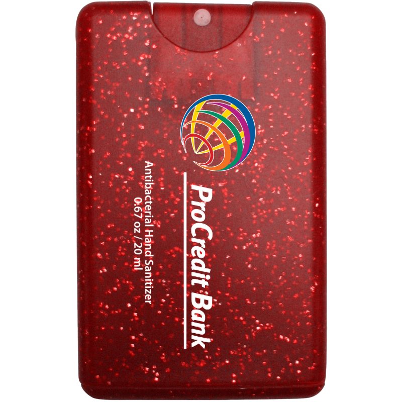 Sparkle/Bling Credit Card Antibacterial Hand Sanitizer - 3