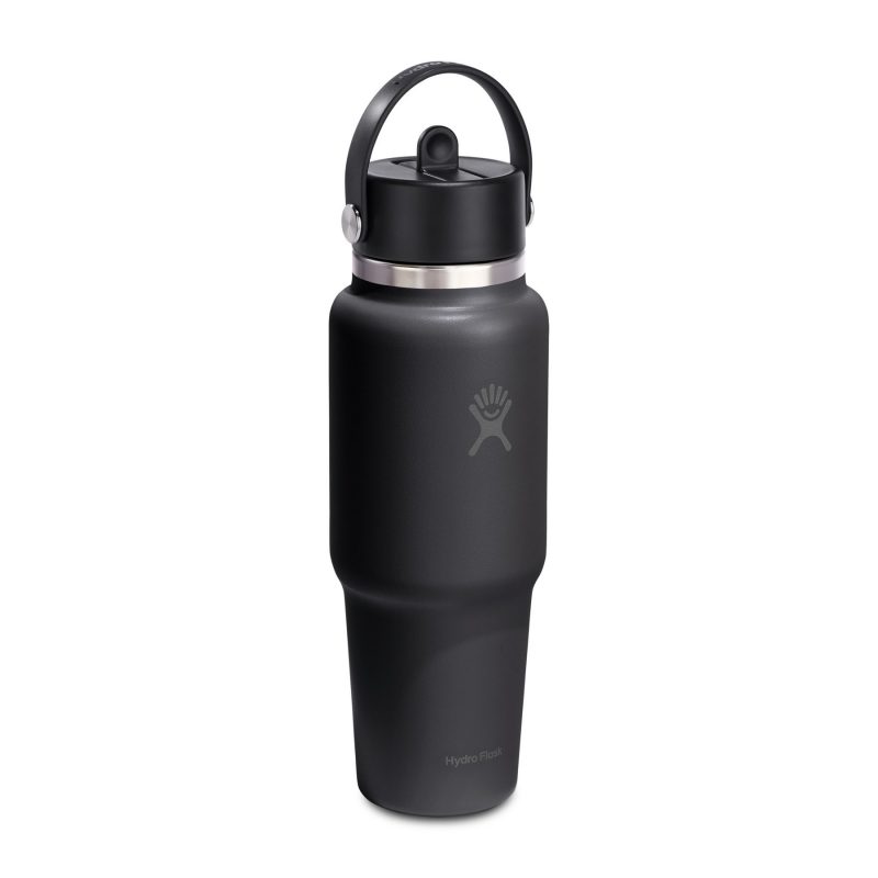 Hydro Flask Wide Flex Straw Travel Bottle 32 Oz. - Black - 4