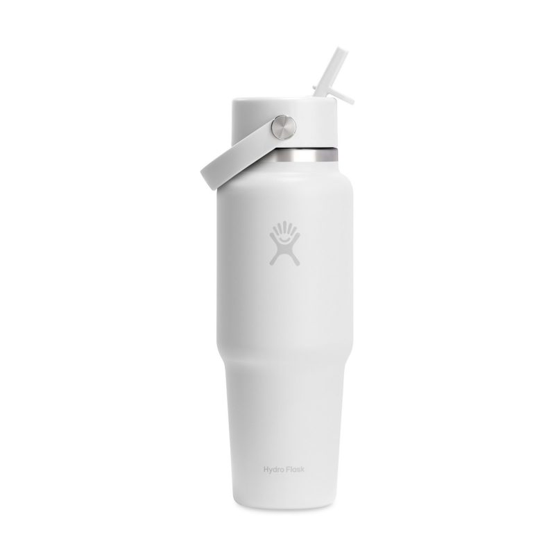 Hydro Flask Wide Flex Straw Travel Bottle 32 Oz. - White - 3