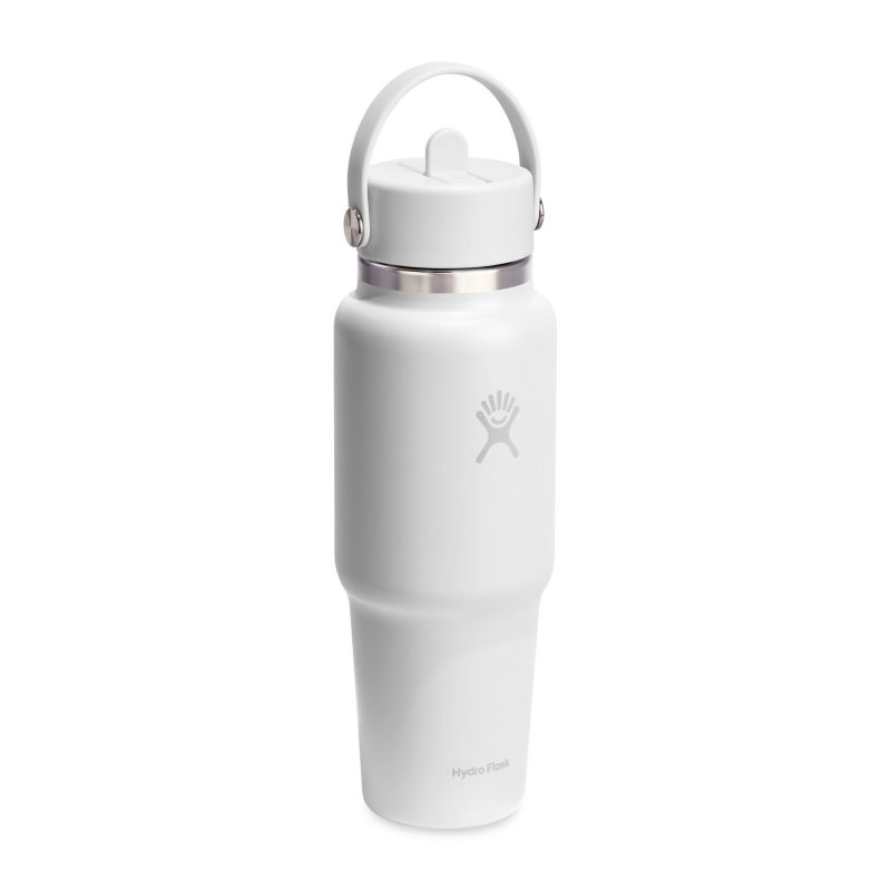 Hydro Flask Wide Flex Straw Travel Bottle 32 Oz. - White - 4