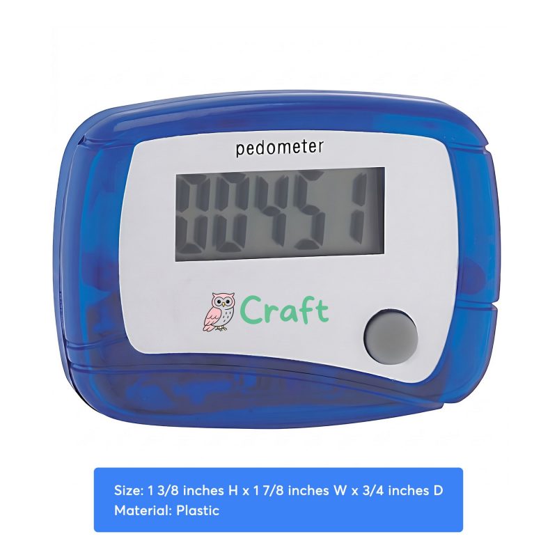 Reusable 1.375" Pedometer - 2