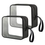 Clear Toiletry Bag with Zipper Travel Cosmetic Bag - 2