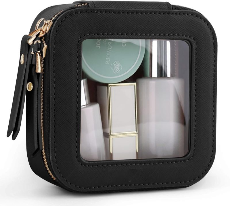 Custom Transparent Toiletry Kit Travel Clear Cosmetic Pouch Mini Makeup Bag for Women - 2