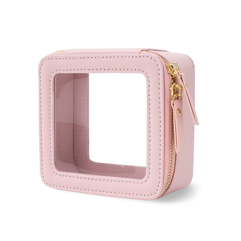Custom Transparent Toiletry Kit Travel Clear Cosmetic Pouch Mini Makeup Bag for Women - 9
