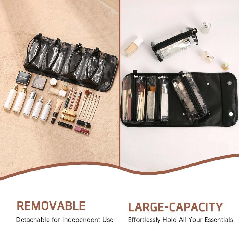 Detachable Travel Toiletry Bag Roll up Makeup Bag - 5