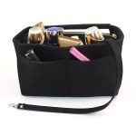 Large Capacity Felt Makeup Bag Custom Logo Women Cosmetic Bag Multi Compartment Travel Toiletry Bag - 4