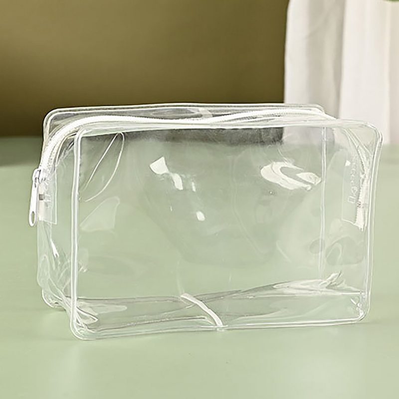 PVC Transparent Toiletry Bag Cosmetic Makeup Organizer Waterproof Travel Storage Pouch - 1