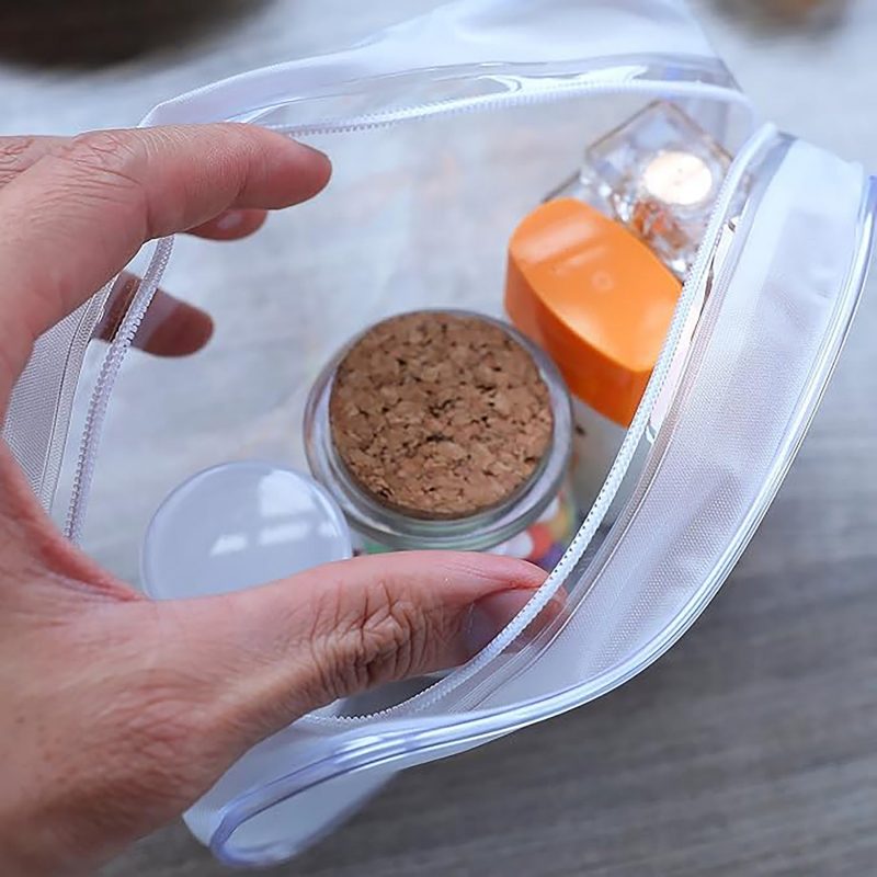 PVC Transparent Toiletry Bag Cosmetic Makeup Organizer Waterproof Travel Storage Pouch - 5